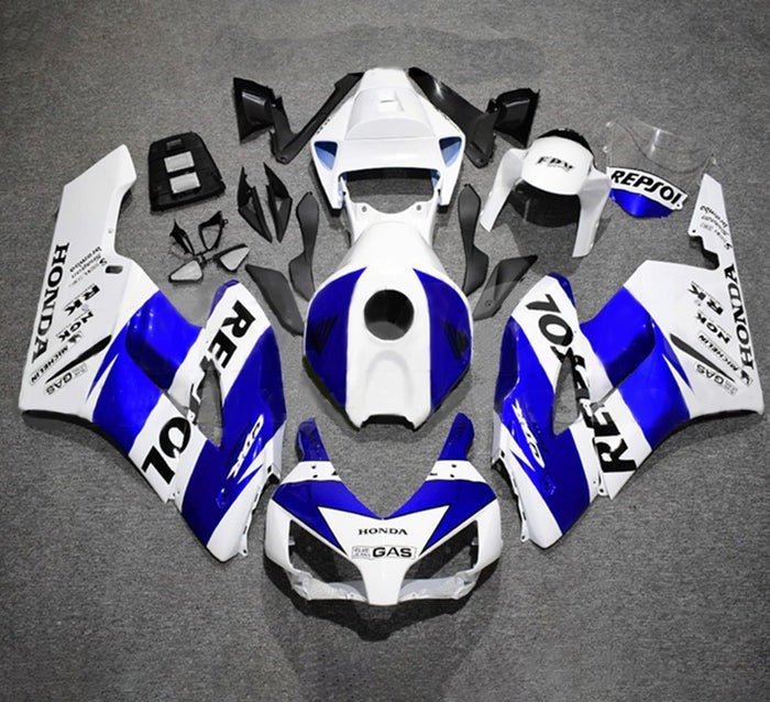 Honda CBR 1000RR Fairings (2004-2005) White, Blue Repsol at KingsMotorcycleFairings.com