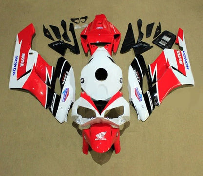 Honda CBR 1000RR Fairings (2004-2005) White, Red, Black Stripes at KingsMotorcycleFairings.com