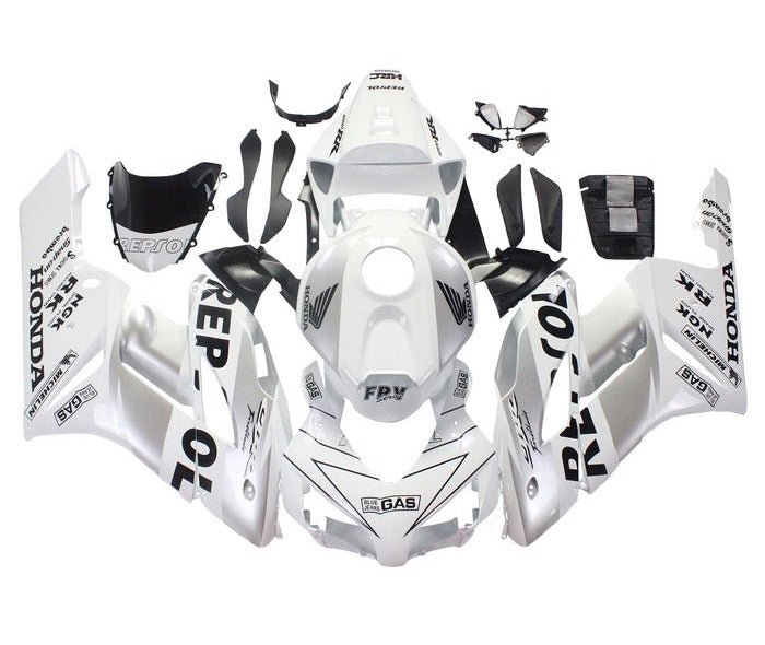 Honda CBR 1000RR Fairings (2004-2005) White, Silver, Gas Repsol at KingsMotorcycleFairings.com