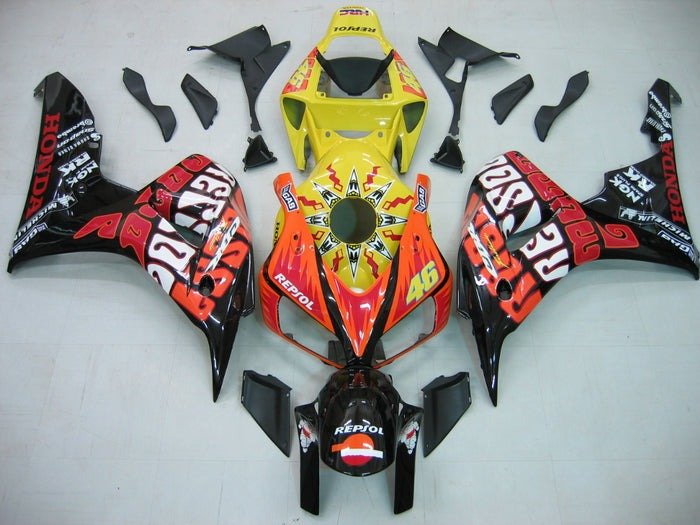 Honda CBR 1000RR Fairings (2006-2007) Black Rossi at KingsMotorcycleFairings.com