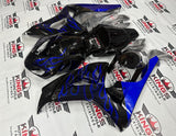 Honda CBR 1000RR Fairings (2006-2007) Black, Blue Flames at KingsMotorcycleFairings.com