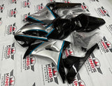 Honda CBR 1000RR Fairing Set (2006-2007) Black, Silver, Blue Pinstripe at KingsMotorcycleFairings.com