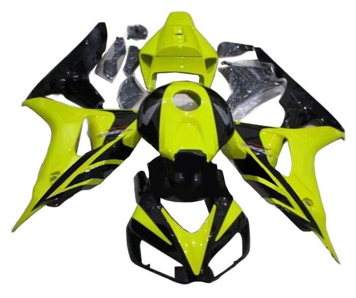 Honda CBR 1000RR Fairings (2006-2007) Black, Yellow at KingsMotorcycleFairings.com