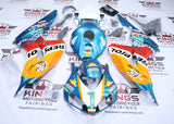 Honda CBR1000RR Fairings (2006-2007) Blue Turquoise, Orange Repsol at KingsMotorcycleFairings.com