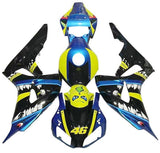 Honda CBR 1000RR Fairings (2006-2007) Blue, Black, Yellow Shark at KingsMotorcycleFairings.com