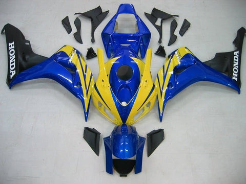 Honda CBR1000RR Fairings (2006-2007) Blue, Yellow, Black, White at KingsMotorcycleFairings.com