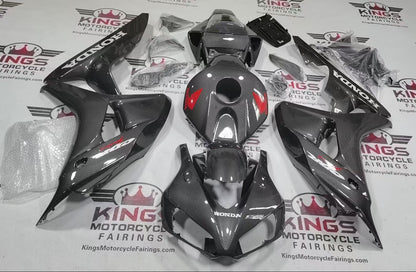 Honda CBR1000RR Fairings (2006-2007) Faux Carbon Fiber, White, Red at KingsMotorcycleFairings.com