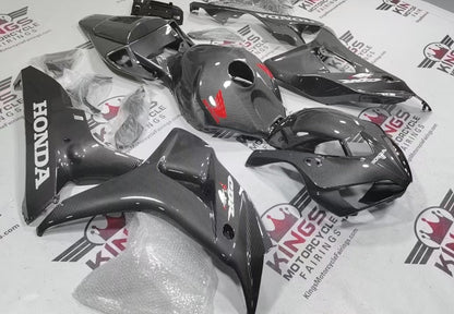 Honda CBR1000RR Fairings (2006-2007) Faux Carbon Fiber, White, Red from KingsMotorcycleFairings.com