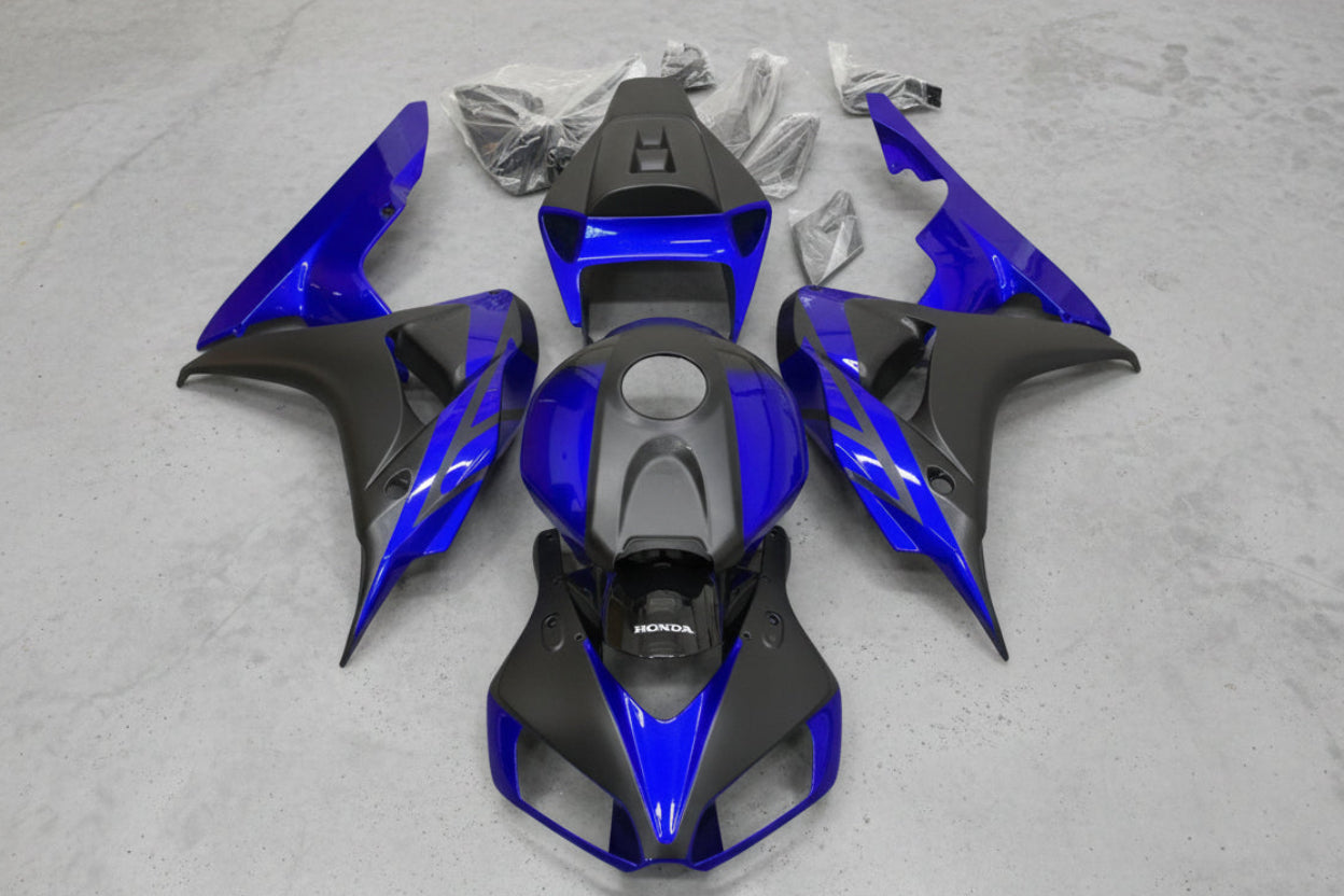 Honda CBR1000RR Fairings (2006-2007) Matte Black, Gloss Blue at KingsMotorcycleFairings.com
