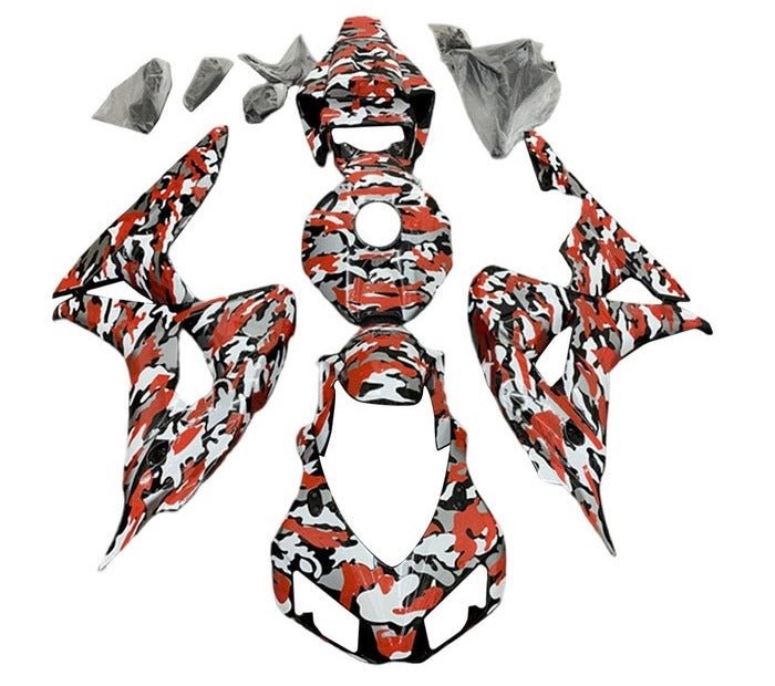 Honda CBR 1000RR Fairings (2006-2007) Red Camouflage at KingsMotorcycleFairings.com
