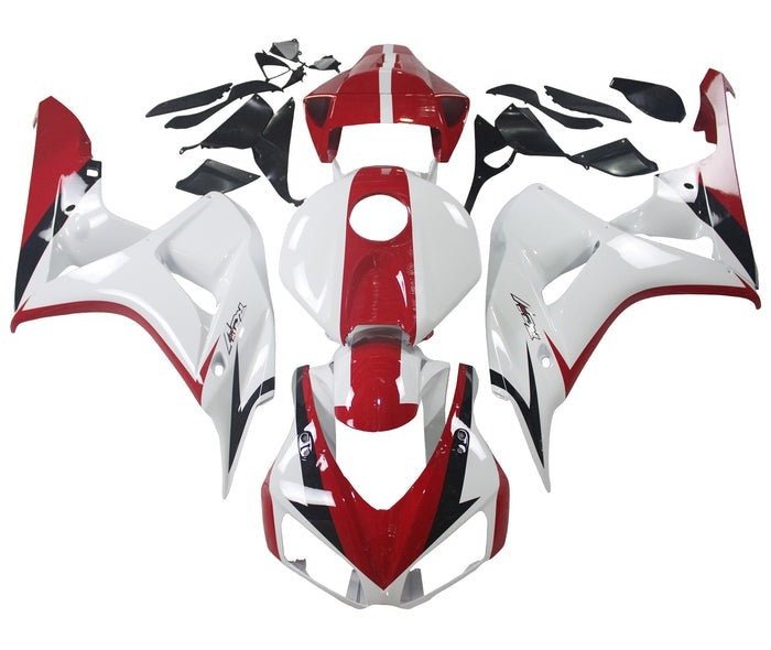 Honda CBR 1000RR Fairings (2006-2007) Red, White, Black, Stripe at KingsMotorcycleFairings.com