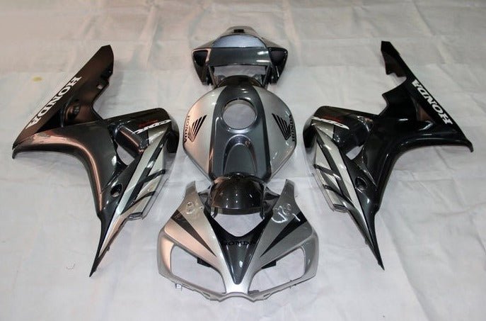 Honda CBR 1000RR Fairings (2006-2007) Silver, Dark Gray, Black at KingsMotorcycleFairings.com