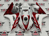 Honda CBR 1000RR Fairings (2006-2007) White, Candy Apple Red at KingsMotorcycleFairings.com