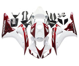 Honda CBR 1000RR Fairings (2006-2007) White, Candy Red at KingsMotorcycleFairings.com