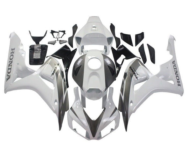 Honda CBR1000RR Fairings (2006-2007) White, Gray at KingsMotorcycleFairings.com