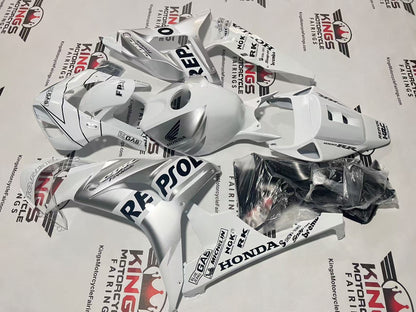 Honda CBR1000RR Fairings (2006-2007) White, Silver Gas Repsol from KingsMotorcycleFairings.com