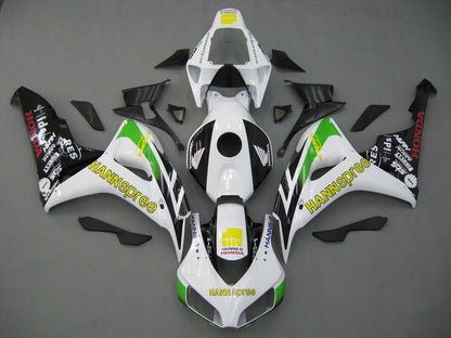 Honda CBR 1000RR Fairings (2006-2007) White, Yellow, Green Hannspree at KingsMotorcycleFairings.com