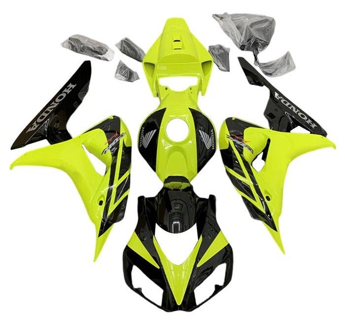 Honda CBR1000RR Fairings (2006-2007) Yellow, Black at KingsMotorcycleFairings.com
