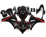Honda CBR1000RR Fairings (2008-2011) Black, Red Stripe at KingsMotorcycleFairings.com