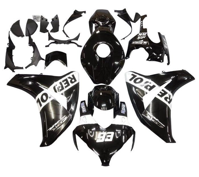 Honda CBR 1000RR Fairings (2008-2011) Black, White Repsol at KingsMotorcycleFairings.com