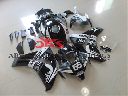 Honda CBR1000RR Fairings (2008-2011) Black, White, Gray Castrol at KingsMotorcycleFairings.com