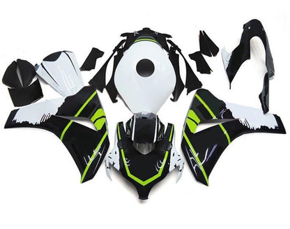 Honda CBR 1000RR Fairings (2008-2011) Black, White, Green at KingsMotorcycleFairings.com