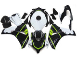 Honda CBR1000RR Fairings (2008-2011) Black, White, Green at KingsMotorcycleFairings.com