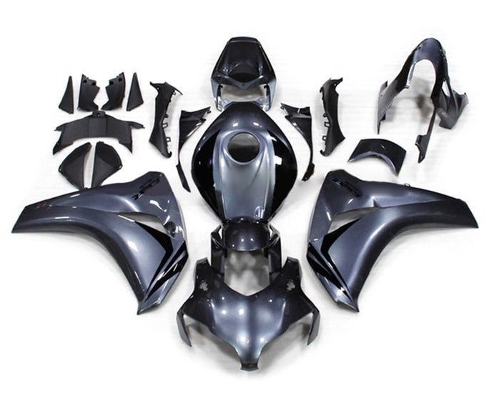 Honda CBR1000RR Fairings (2008-2011) Dark Silver, Black at KingsMotorcycleFairings.com