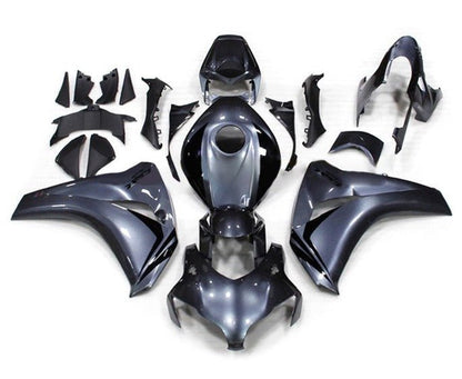 Honda CBR 1000RR Fairings (2008-2011) Dark Silver, Black at KingsMotorcycleFairings.com