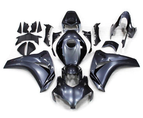 Honda CBR1000RR Fairings (2008-2011) Dark Silver, Black at KingsMotorcycleFairings.com