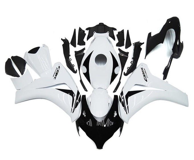 Honda CBR 1000RR Fairings (2008-2011) Gloss White, Black at KingsMotorcycleFairings.com
