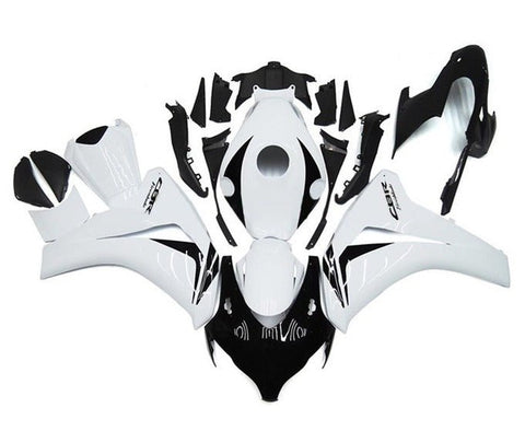 Honda CBR1000RR Fairings (2008-2011) Gloss White, Black at KingsMotorcycleFairings.com