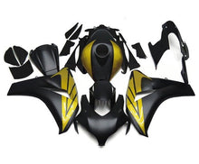Honda CBR 1000RR Fairings (2008-2011) Matte Black, Gloss Gold at KingsMotorcycleFairings.com