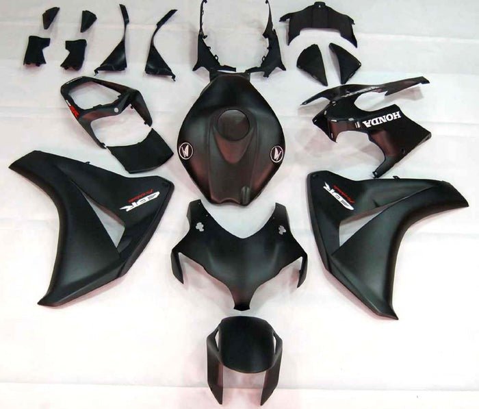 Honda CBR 1000RR Fairings (2008-2011) Matte Black, White, Red at KingsMotorcycleFairings.com