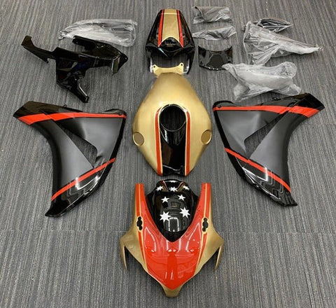 Honda CBR1000RR Fairings (2008-2011) Matte Gold, Gloss Red, Black at KingsMotorcycleFairings.com