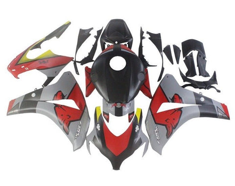 Honda CBR1000RR Fairings (2008-2011) Matte Gray, Black, Red, Bull at KingsMotorcycleFairings.com