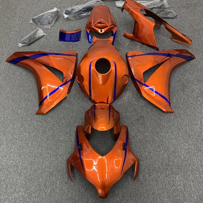 Honda CBR 1000RR Fairings (2008-2011) Orange, Blue Stripe at KingsMotorcycleFairings.com