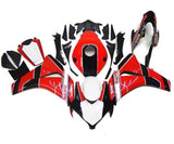 Honda CBR 1000RR Fairings (2008-2011) Red, Black, White Stripe at KingsMotorcycleFairings.com