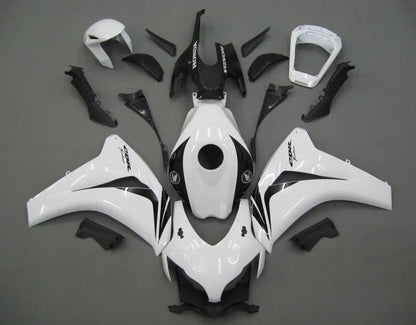 Honda CBR 1000RR Fairings (2008-2011) White, Black Gloss at KingsMotorcycleFairings.com