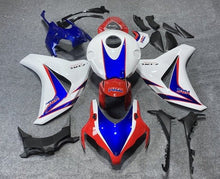 Honda CBR 1000RR Fairings (2008-2011) White, Blue, Red Stripe HRC at KingsMotorcycleFairings.com
