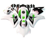 Honda CBR 1000RR Fairings (2008-2011) White, Green, Black at KingsMotorcycleFairings.com