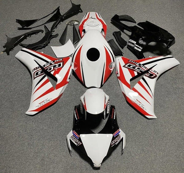 Honda CBR1000RR Fairings (2008-2011) White, Red, Black HRC at KingsMotorcycleFairings.com
