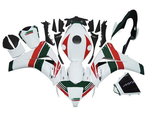 Honda CBR1000RR Fairings (2008-2011) White, Red, Dark Green at KingsMotorcycleFairings.com