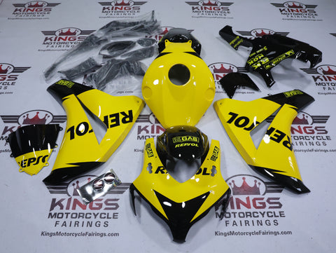 Honda CBR1000RR Fairings (2008-2011) Yellow, Black Repsol Gas from KingsMotorcycleFairings.com