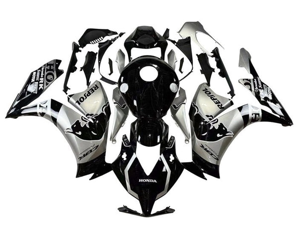 Honda CBR1000RR Fairings (2012-2016) Black, Silver Repsol Bull at KingsMotorcycleFairings.com