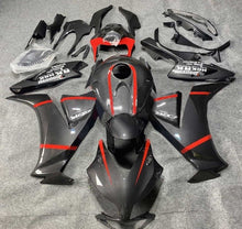 Honda CBR 1000RR Fairings (2012-2016) Faux Carbon Fiber, Red Stripe at KingsMotorcycleFairings.com