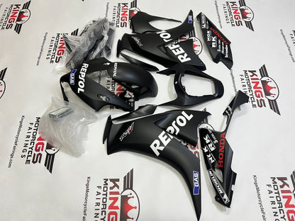 Honda CBR1000RR Fairings (2012-2016) Matte Black, White Repsol from KingsMotorcycleFairings.com