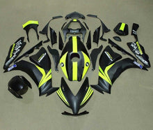 Honda CBR1000RR Fairings (2012-2016) Matte Black, Yellow Stripe at KingsMotorcycleFairings.com