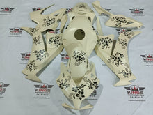 Honda CBR1000RR Fairings (2012-2016) Matte Cream, Black Flowers at KingsMotorcycleFairings.com
