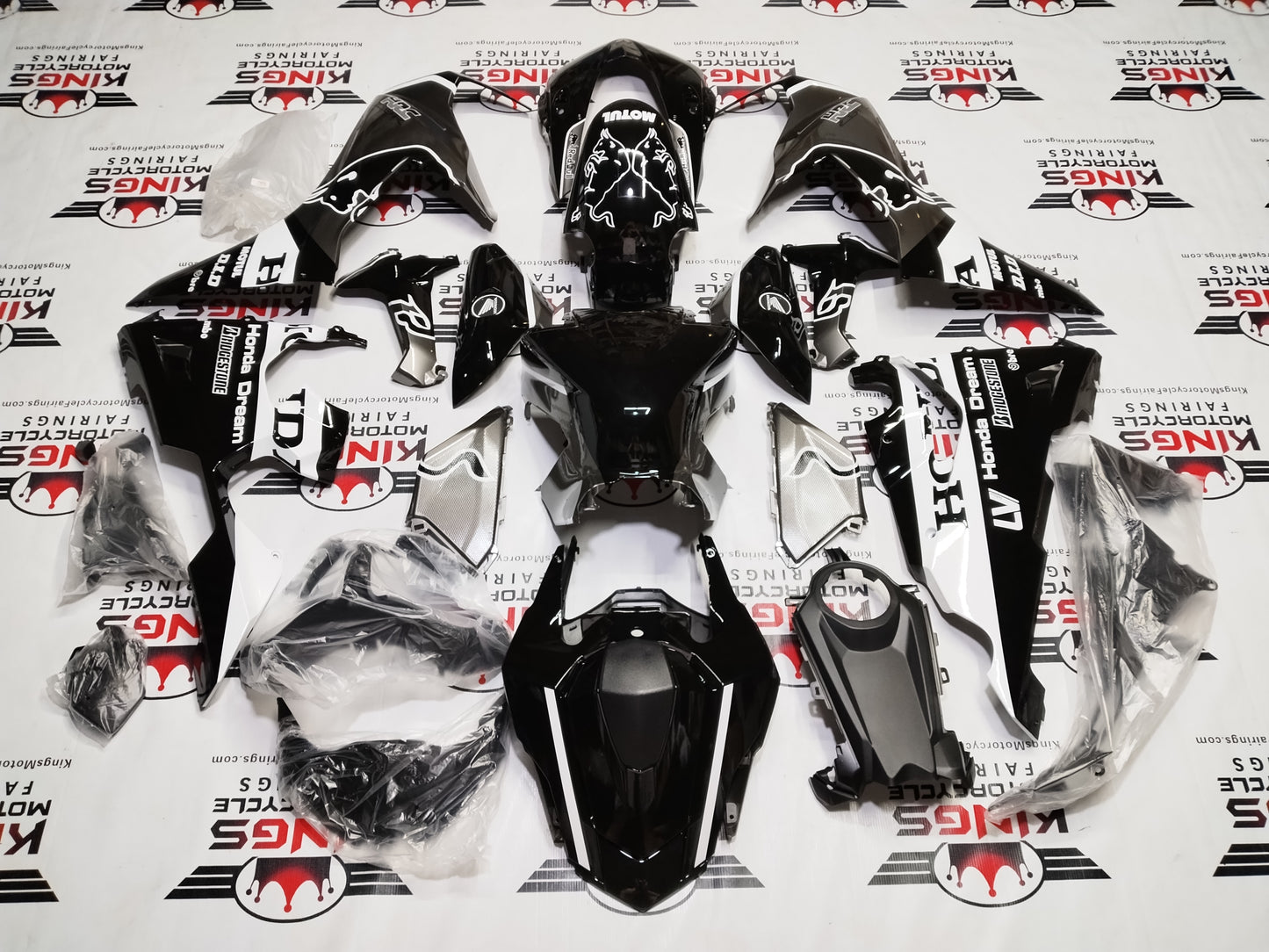 Honda CBR1000RR Fairings (2017-2025) Black, Gray, White, Bull HRC from KingsMotorcycleFairings.com
